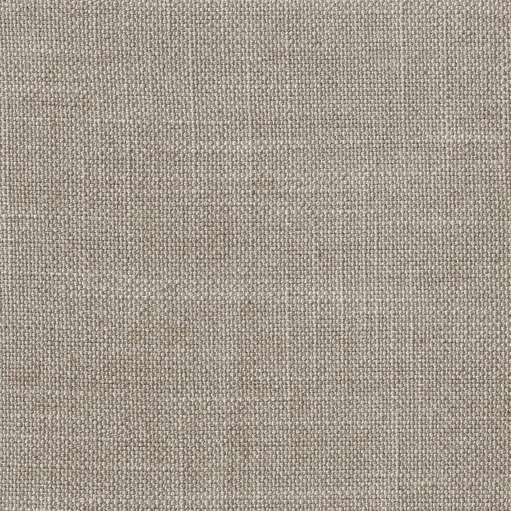 Natural Linen and Wood Accent Chair with Carved Details