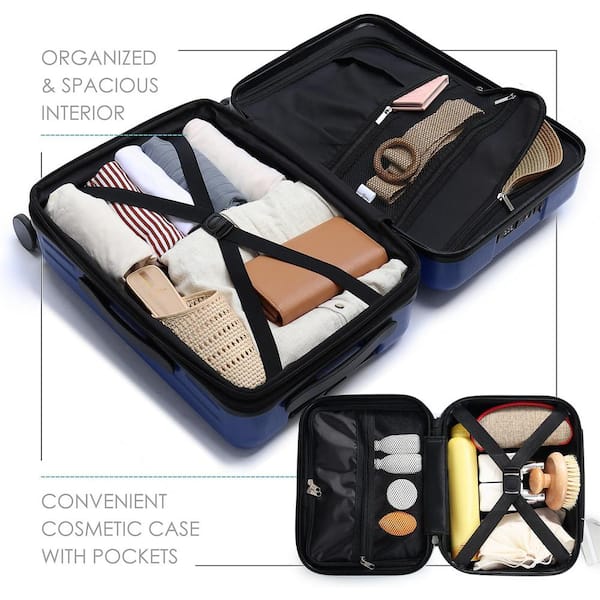 米軍実物　CASE SET TRANSPORT&STORAGE ケース②送料無料 TRAVELARIM 2-Piece Navy Hard Carry-On Weekender Luggage Set