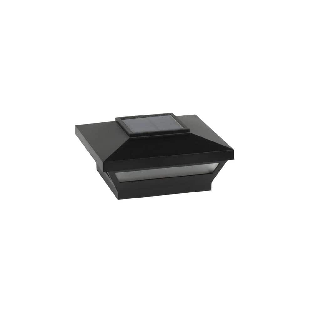 Deckorators Omni 4. in x 4 in. Black Plastic Pyramid Solar LED