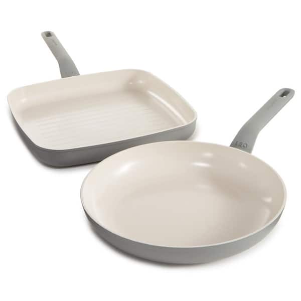 BergHOFF Balance 2-Piece Recycled Aluminum Nonstick Ceramic Specialty Cookware Set in Moonmist