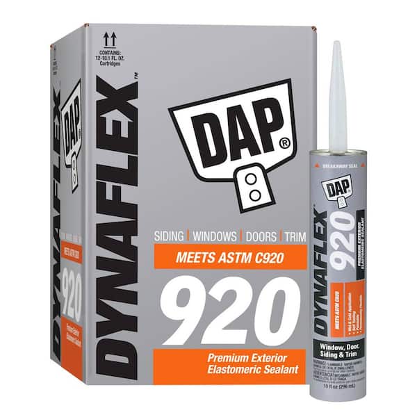 DAP Dynaflex 920 10.1 oz. Gray GY726 Window, Door and Siding Premium Exterior Sealant (12-Pack)