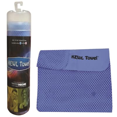 12 in. x 28 in. Evaporative Cooling Towel, Blue