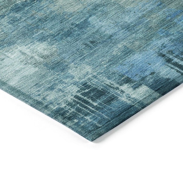 Chantille Machine Washable Indoor/Outdoor Abstract ACN2069 Blue 2 ft. 3 in. x 7 ft. 6 in. Runner Rug