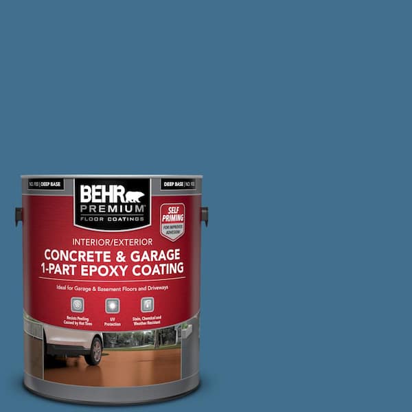 1 gal. #M500-5 Sojourn Blue Self-Priming 1-Part Epoxy Satin Interior/Exterior Concrete and Garage Floor Paint