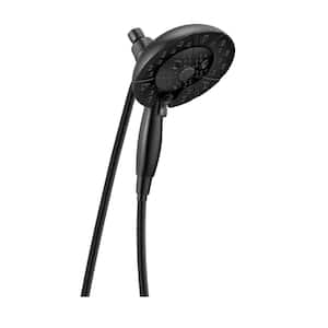 In2ition 5-Spray Patterns 2.5 GPM 6.88 in. Wall Mount Dual Shower Heads in Matte Black
