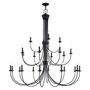 Estate 24-Light Black Chandelier