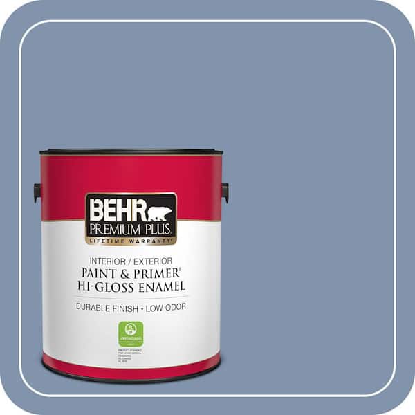 BEHR PREMIUM PLUS 1 gal. #T16-13 Stratus Hi-Gloss Enamel Interior/Exterior Paint & Primer