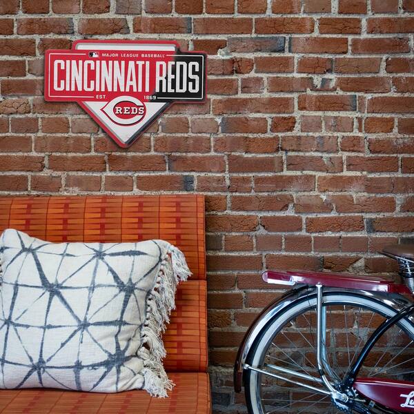 Cincinnati Reds Baseball Wood Sign