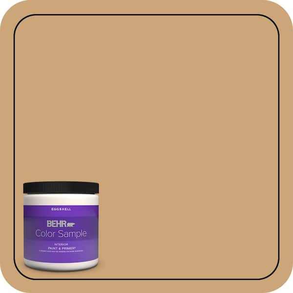 BEHR PREMIUM PLUS 8 oz. Home Decorators Collection #HDC-AC-13 Butter Nut Eggshell Enamel Interior Paint & Primer Color Sample