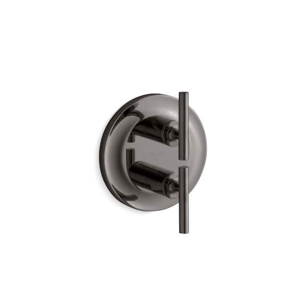 KOHLER Purist Valve Trim With Lever Handles For Stacked Valve in Vibrant Titanium (Requires Valve)