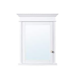 26 in. W x 32 in. H Recessed Mount Rectangular Wood Medicine Cabinet with Mirror and Adjustable Glass Shelves