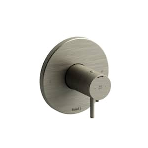 Pallace 1-Handle Wall Mount 1/2 in. Therm and Pressure Balance Trim Kit in Brushed Nickel (Valve Not included)