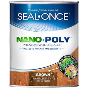 Seal-Once 1 gal. Brown Ready Mix Exterior Penetrating Wood Stain and Sealer with Polyurethane
