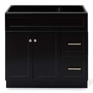 Hamlet 36 in. W x 21.5 in. D x 34.5 in. H Freestanding Bath Vanity Cabinet without Top in Black