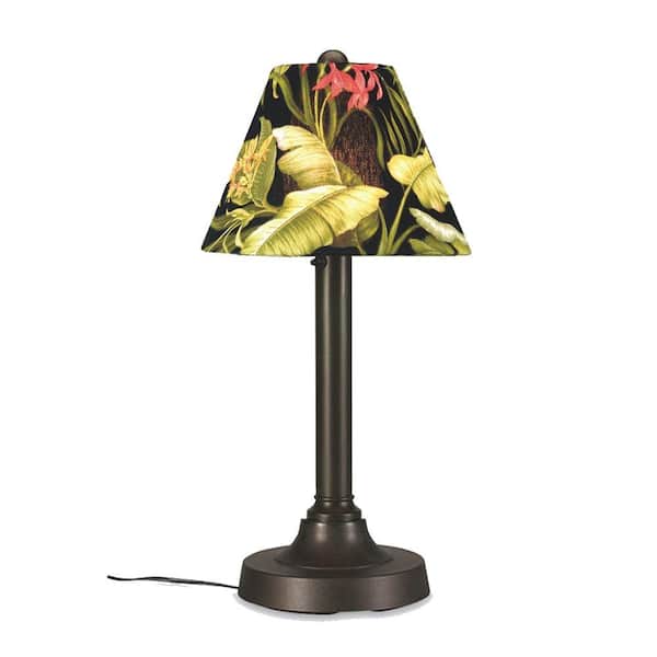 Patio Living Concepts San Juan 30 in. Bronze Table Lamp with Ebony Shade-DISCONTINUED