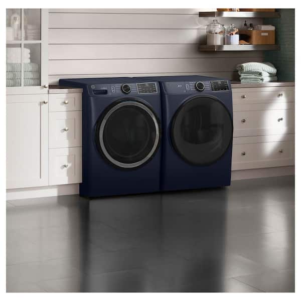 Reviews for GE 4.8 cu. ft. Smart Sapphire Blue Front Load Washer