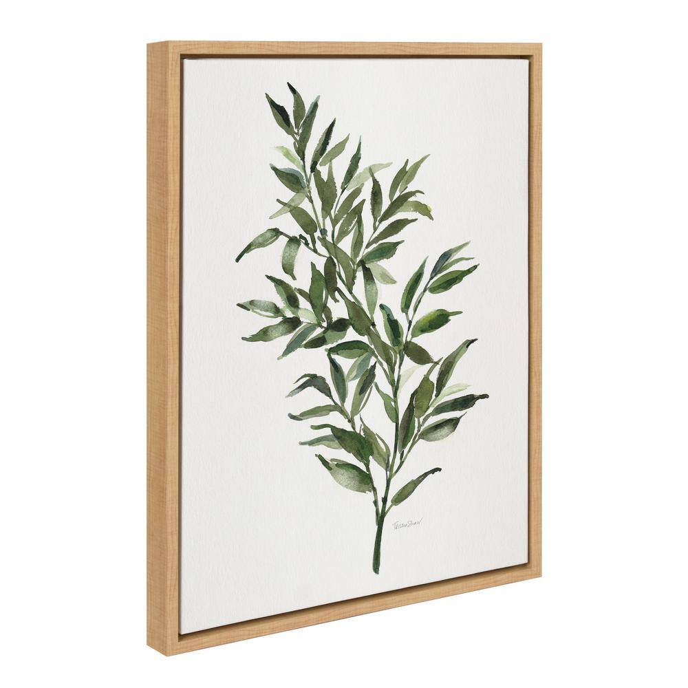 Natural Framed Green Botanical Canvas Wall Art
