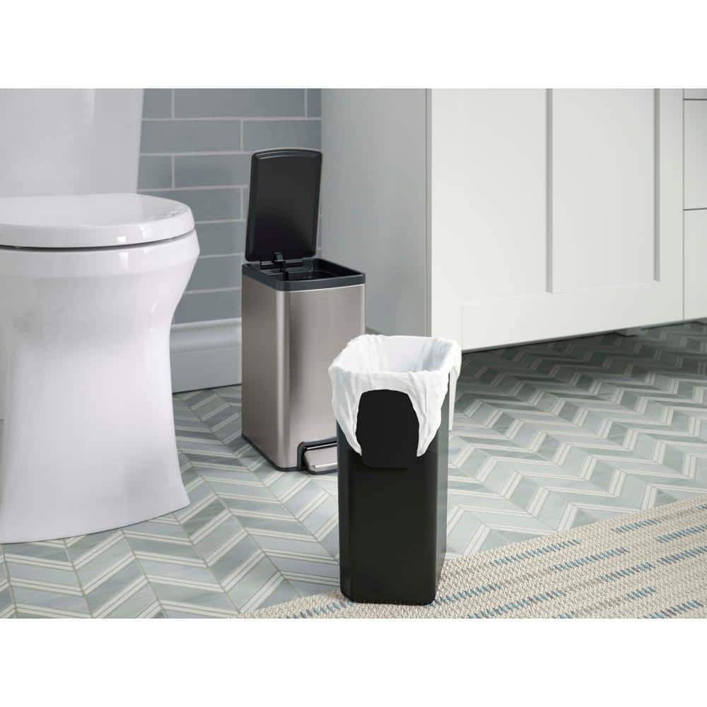 6-Liter Stainless Steel Rectangular Step Trash Can