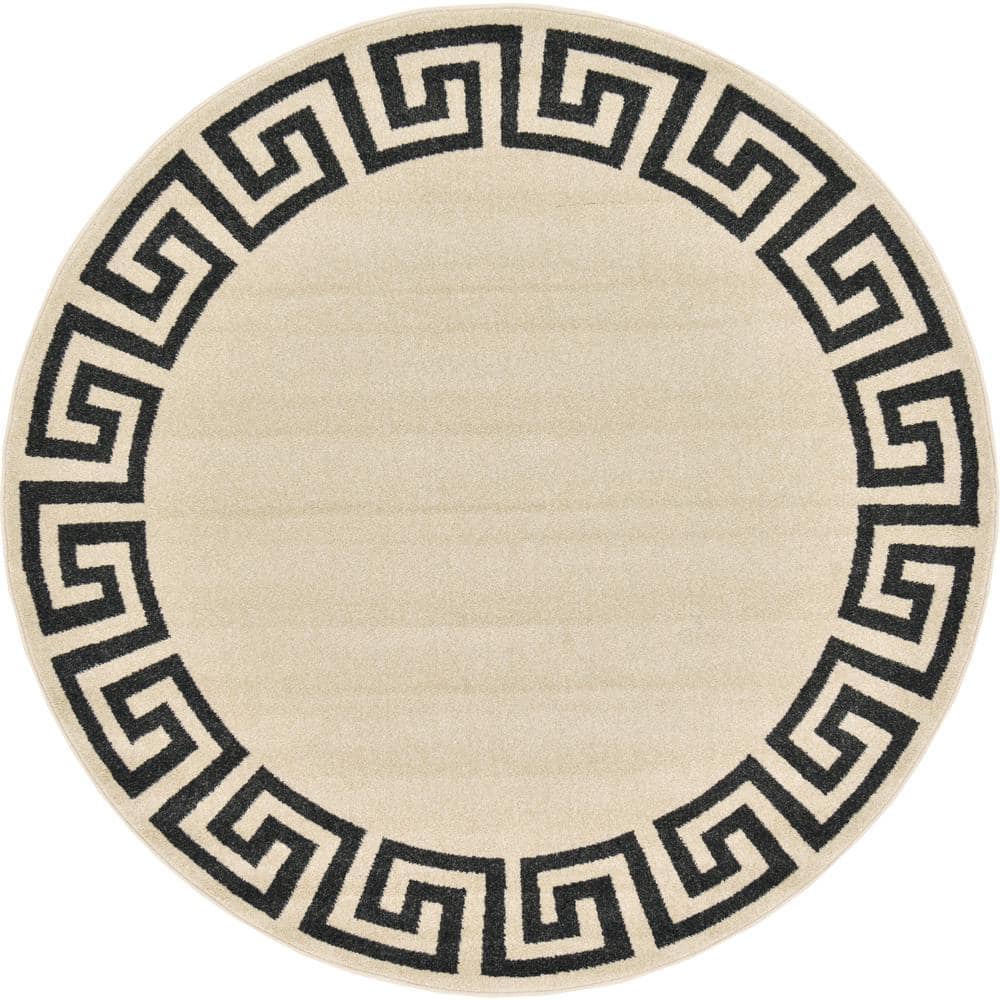 Athens Modern Beige 6' 0 x 6' 0 Round Rug price history on PriceWatchPro