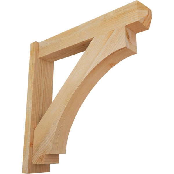 Ekena Millwork 6 in. x 30 in. x 30 in. Douglas Fir Imperial Craftsman Rough Sawn Outlooker