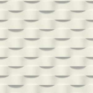 Clarice Grey Geometric Ripple Paper Strippable Roll (Covers 56.4 sq. ft.)