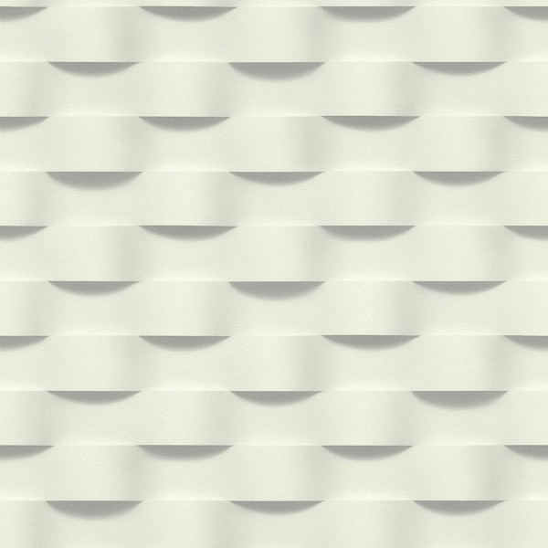 rasch Clarice Grey Geometric Ripple Paper Strippable Roll (Covers 56.4 sq. ft.)