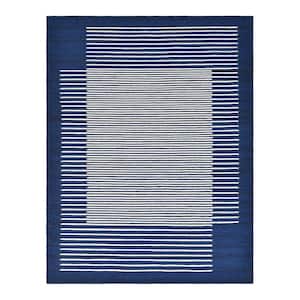 George Contemporary Blue 5 ft. x 8 ft. Hand Woven Area Rug