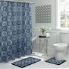 Bath Fusion Zaragoza Linen/Chocolate 15-Piece Bath Rug and Shower Curtain  Set ECB0013144 - The Home Depot