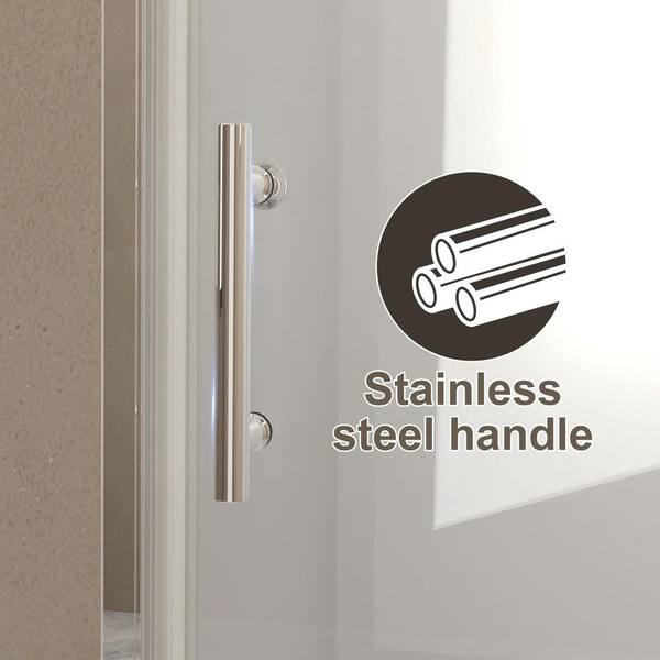 Liviza 34-35 in. W x 72 in. H Bi-fold Frameless Shower Door in