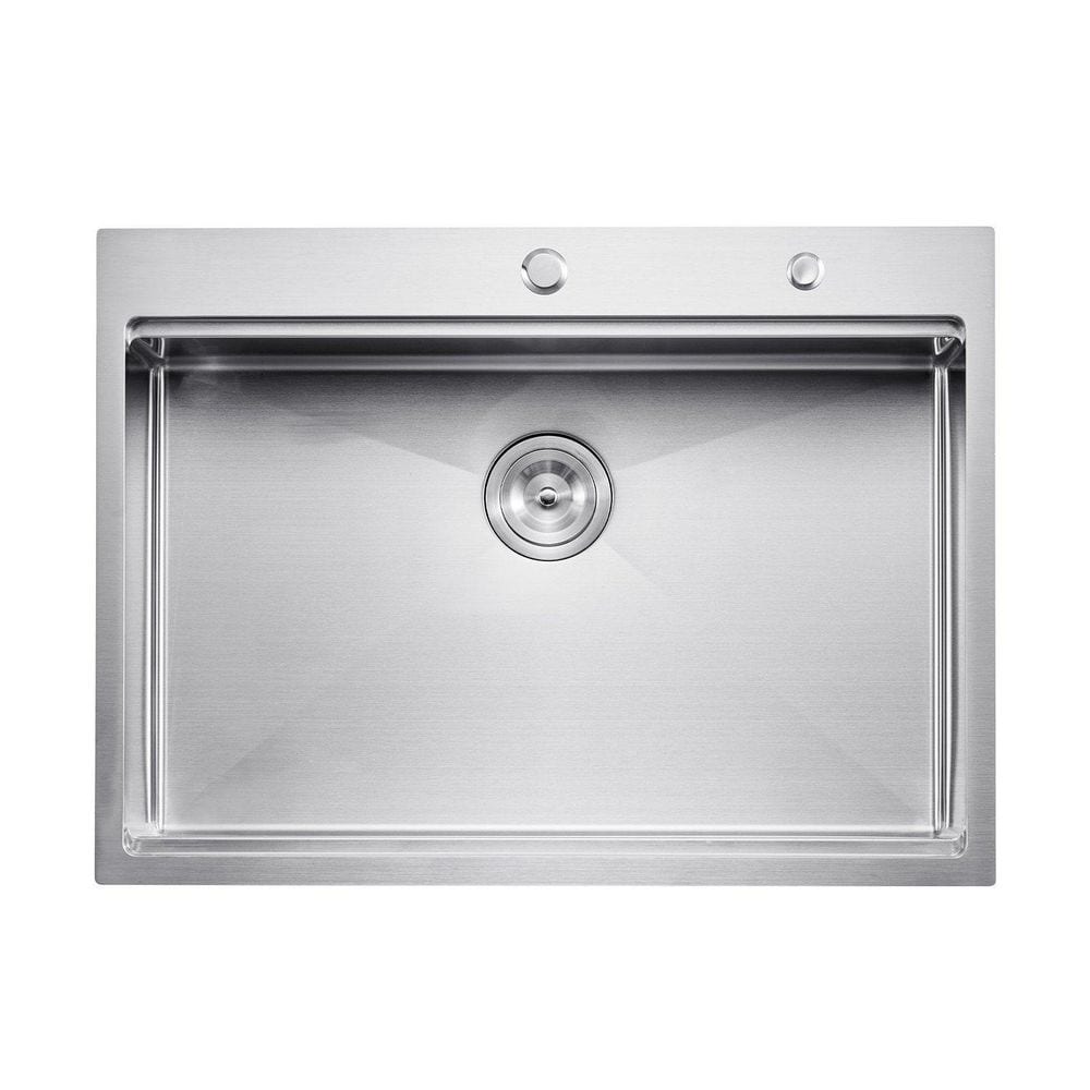 16 Gauge Brushed Chrome Stainless Steel 30 in. x 22 in. Drop-In Bar Sink price history on PriceWatchPro