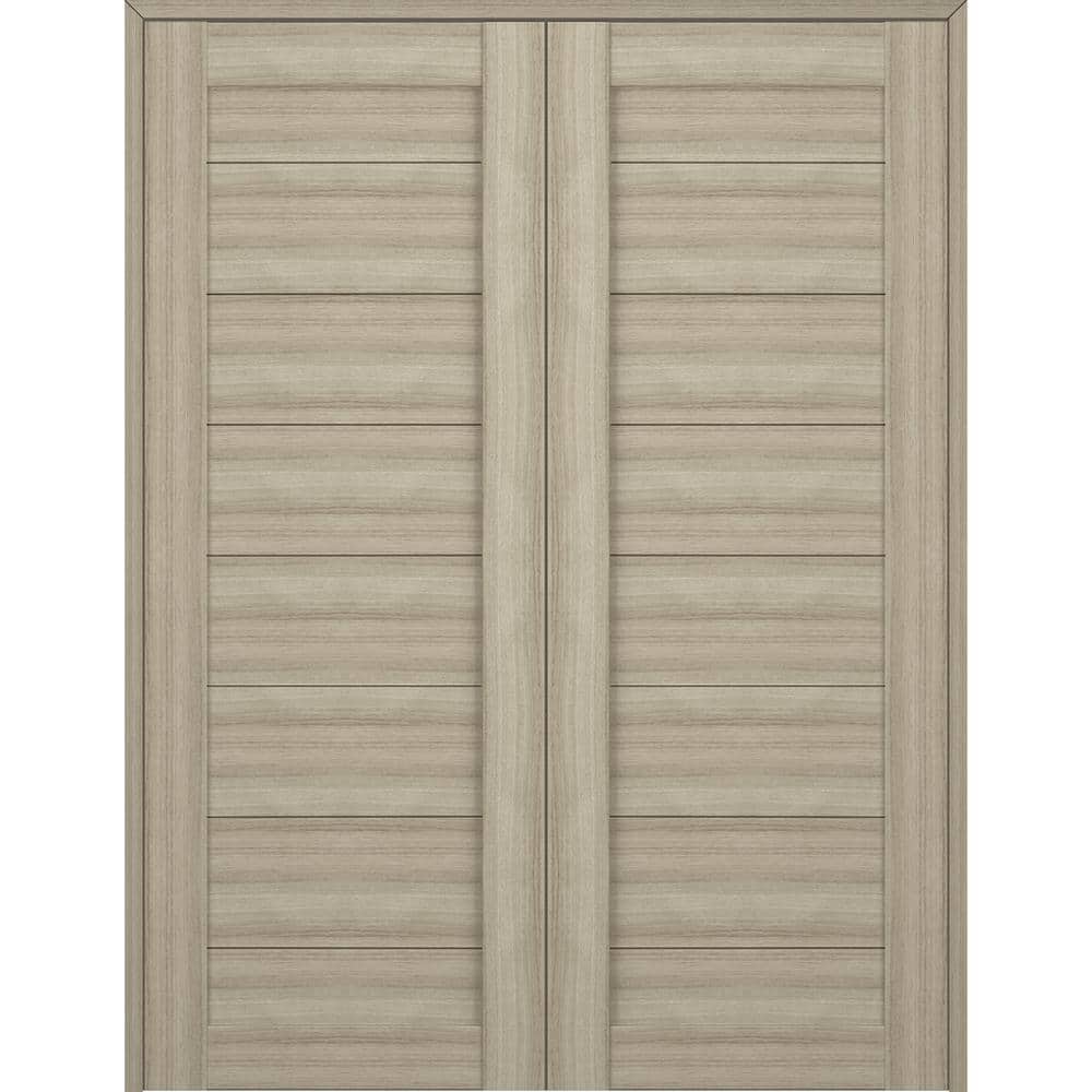 Ermi 64 in. x 84 in. Both Active Shambor Composite Wood Double Prehung Interior Door price history on PriceWatchPro