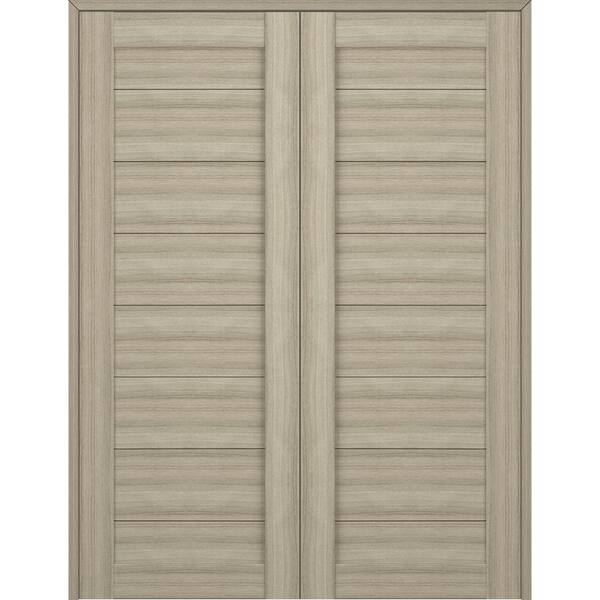 Belldinni Ermi 64 in. x 96 in. Both Active Shambor Composite Wood Double Prehung Interior Door