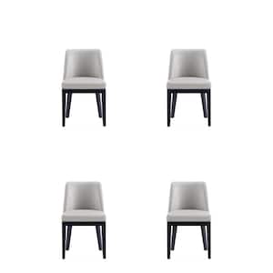 Gansevoort Light Grey Faux Leather Dining Chair (Set of 4)