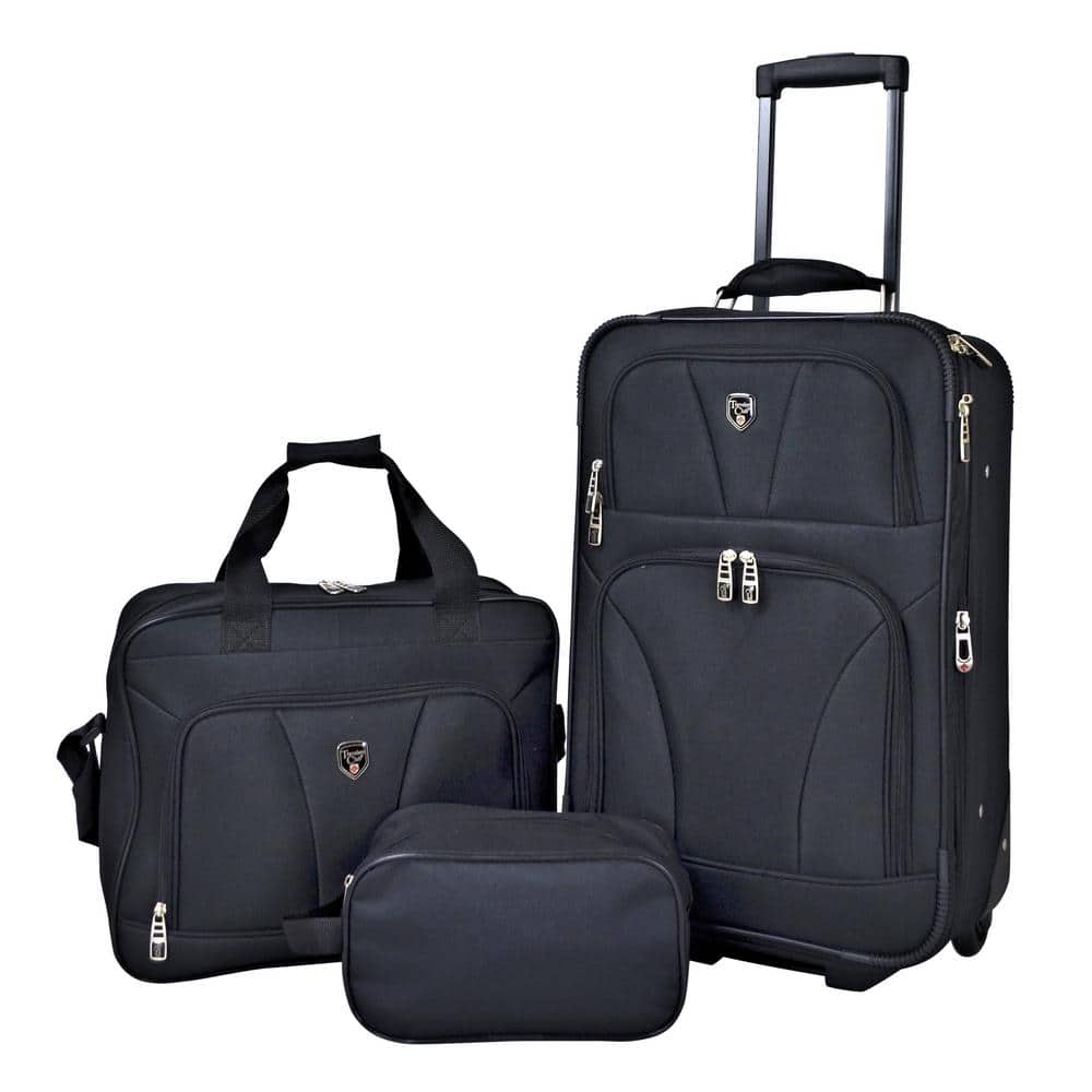 Travelers Club 3-Piece Eva-Styled Softside Rolling Carry-On Value Bag ...