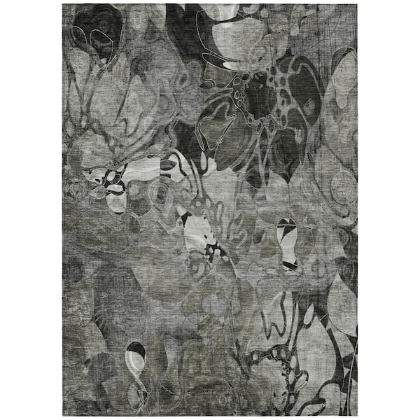 Addison Rugs Chantille ACN558 Gray 10 ft. x 14 ft. Machine Washable Indoor/Outdoor Geometric Area Rug