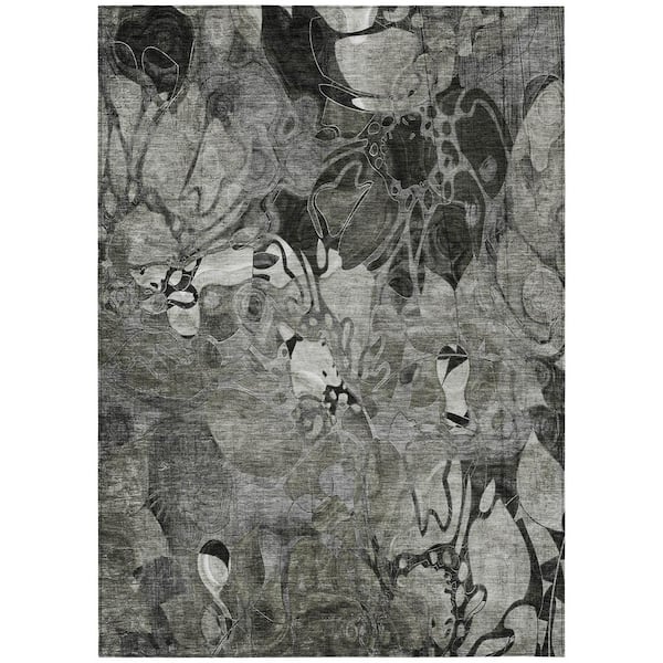 Addison Rugs Chantille ACN558 Gray 2 ft. 6 in. x 3 ft. 10 in. Machine Washable Indoor/Outdoor Geometric Area Rug