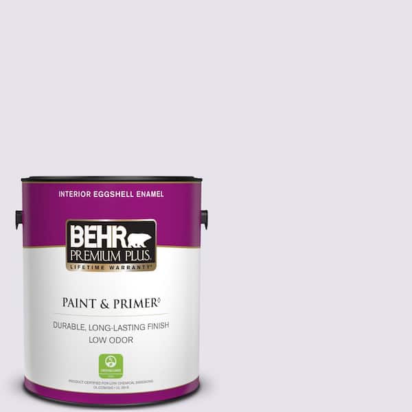 BEHR PREMIUM PLUS 1 gal. #640A-1 Soft Iris Eggshell Enamel Low Odor Interior Paint & Primer