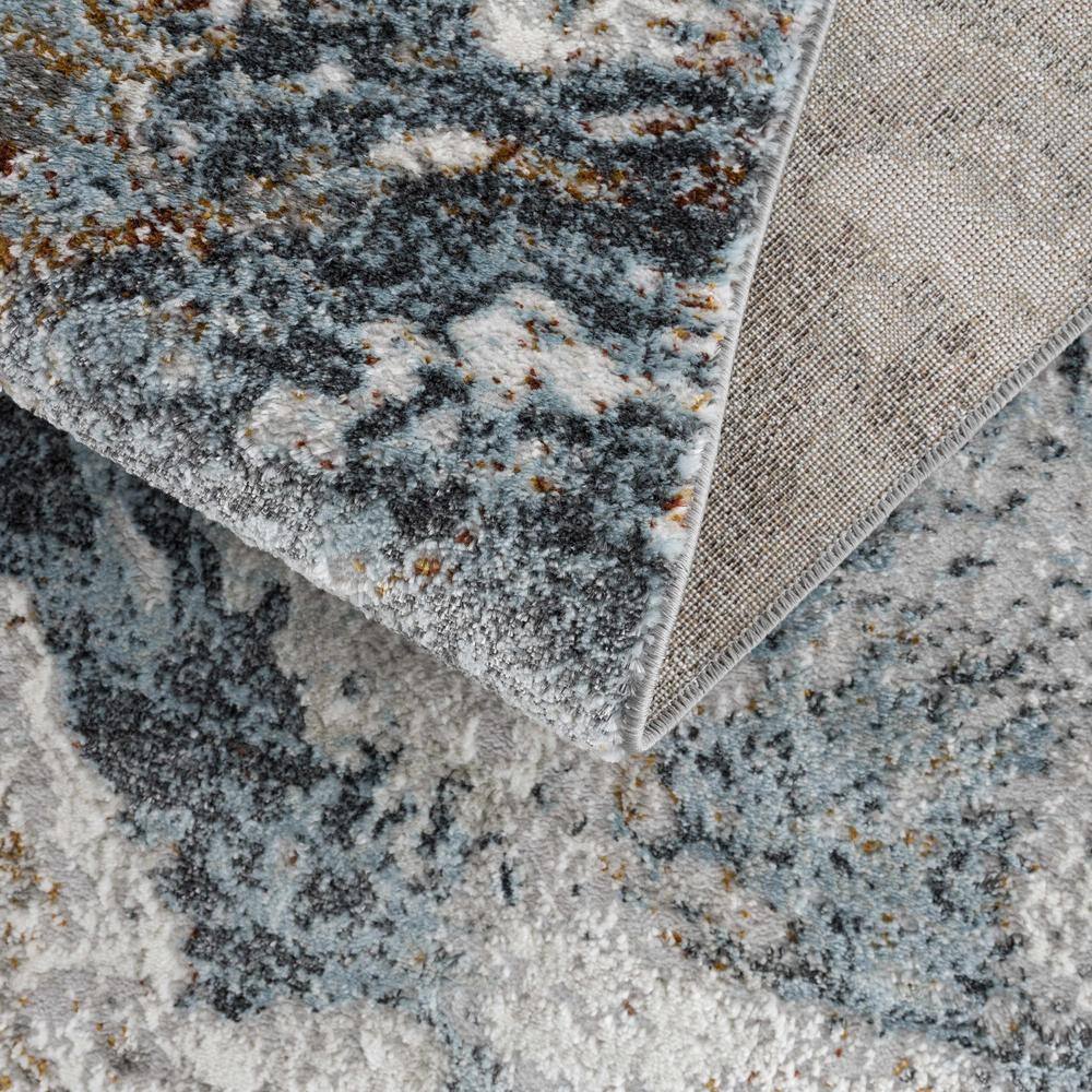 Liverpool Blue and Gray Abstract Medium Pile Area Rug
