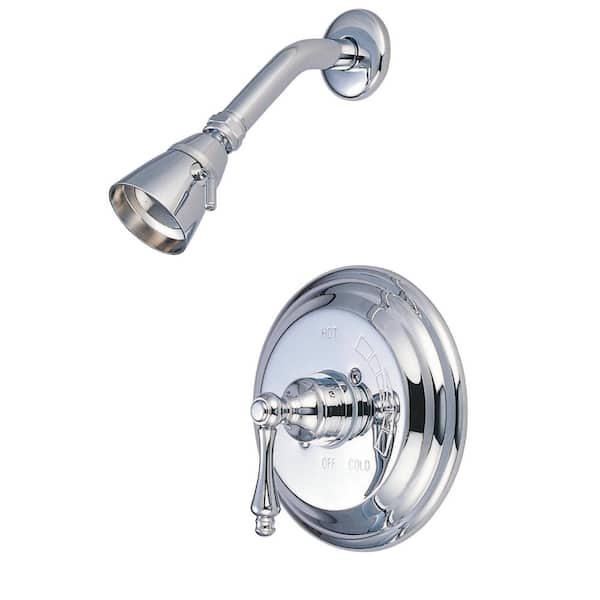 Kingston Brass Restoration Single Handle 1-Spray Shower Faucet 1.8 GPM with Corrosion Resistant in Polished Chrome