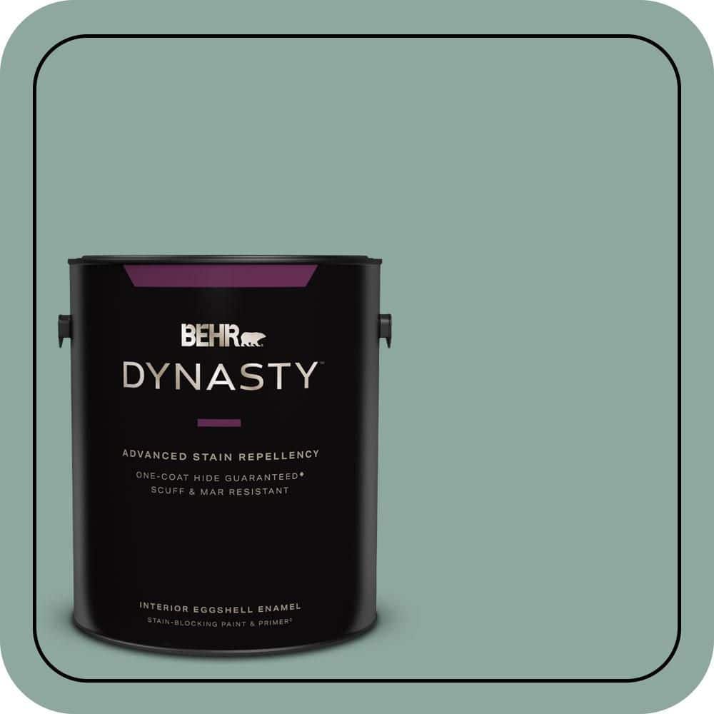 1 gal. #S430-4 Green Meets Blue One-Coat Hide Eggshell Enamel Interior Stain-Blocking Paint & Primer price history on PriceWatchPro