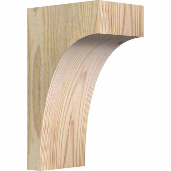 Ekena Millwork 4 in. x 6 in. x 10 in. Douglas Fir Huntington Rough Sawn Corbel