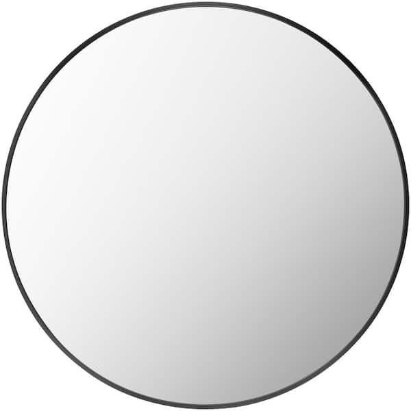 Livabliss Aranya 27 in. W x 27 in. H Black Framed Decorative Mirror
