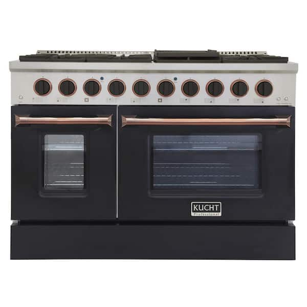 Kucht KNG 48-in 8 Burners 4.2-cu ft / 2.5-cu ft Convection Oven