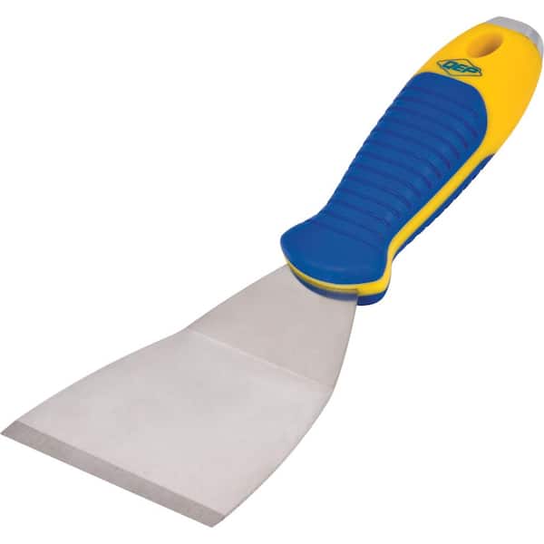 QEP 3 in. Wide Handheld Chisel Edge Scraper and Stripper, Stainless Steel