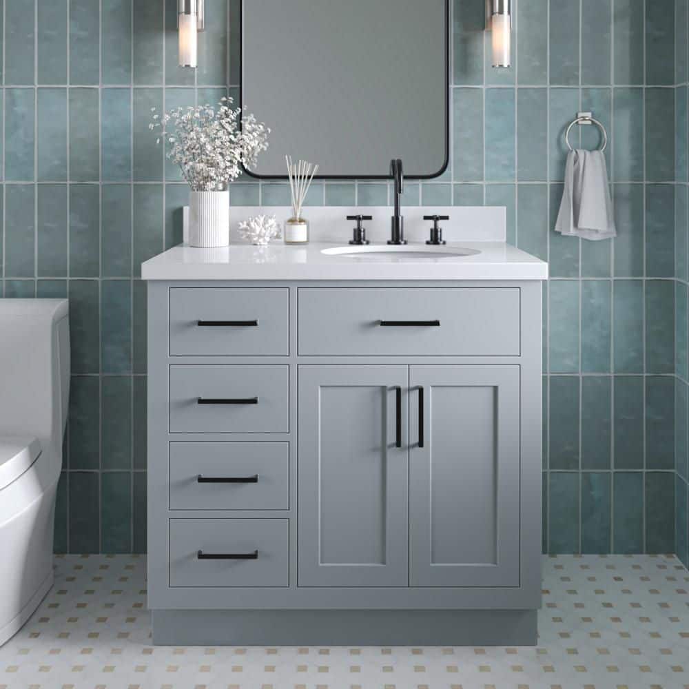 ariel　BBR BEG 36 ARIEL Hepburn 36 in. W x 22 in. D x 36 in. H Bath Vanity in