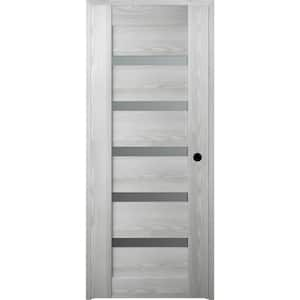 Vona 07-04 18"x 84" Right-hand 6 Lite Frosted Glass Solid Composite Core Ribeira Ash Wood Single Prehung Interior Door