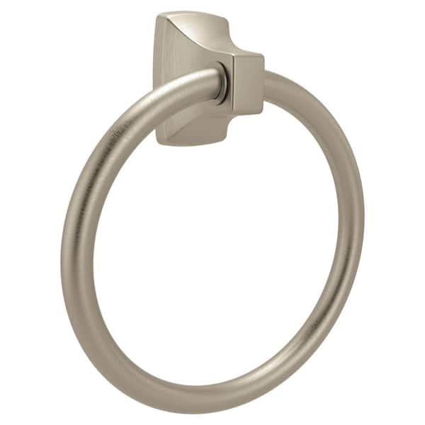 Adler Wall Mounted Towel Ring in Brushed Nickel
