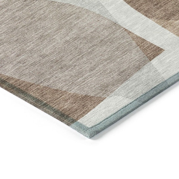 Chantille Machine Washable Indoor/Outdoor Abstract ACN2121 Mocha 8 ft. x 10 ft. Area Rug
