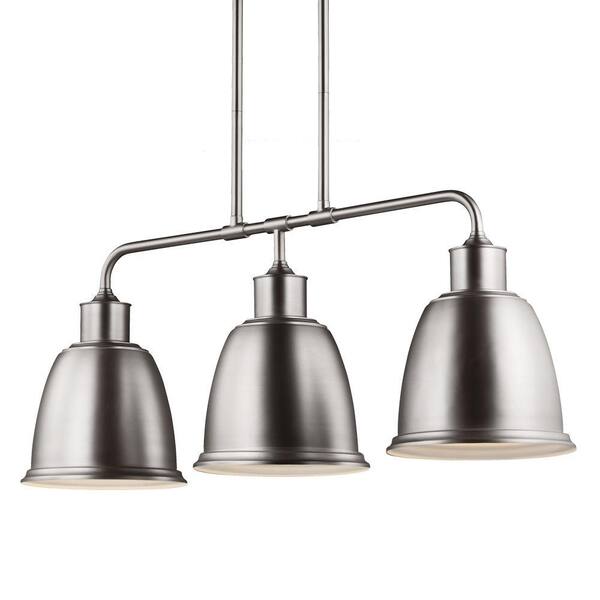 Generation Lighting Hobson 3-Light Satin Nickel Chandelier