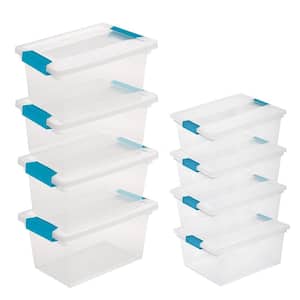 Clear Storage Medium Clip Boxes with Lid + Lg Deep Clip Boxes (4 Each)